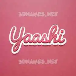yaashi in Red Scribble style - 3D name wallpaper