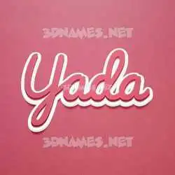 yada in Red Scribble style - 3D name wallpaper