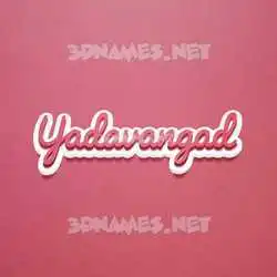 yadavangad in Red Scribble style - 3D name wallpaper