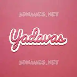 yadavas in Red Scribble style - 3D name wallpaper