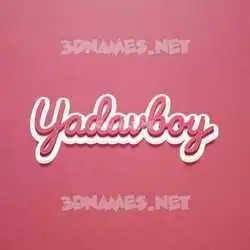 yadavboy in Red Scribble style - 3D name wallpaper