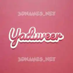 yaduveer in Red Scribble style - 3D name wallpaper