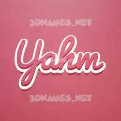 yahm in Red Scribble style - 3D name wallpaper