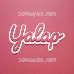 yalap in Red Scribble style - 3D name wallpaper