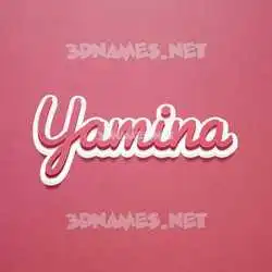 yamina in Red Scribble style - 3D name wallpaper