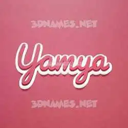 yamya in Red Scribble style - 3D name wallpaper