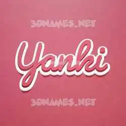 yanki in Red Scribble style - 3D name wallpaper
