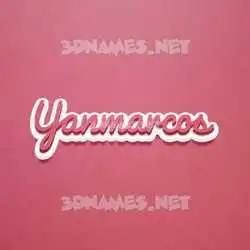 yanmarcos in Red Scribble style - 3D name wallpaper