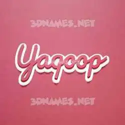 yaqoop in Red Scribble style - 3D name wallpaper