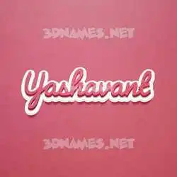 yashavant in Red Scribble style - 3D name wallpaper