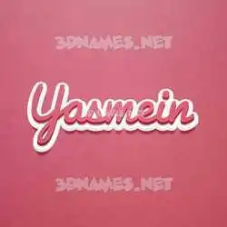 yasmein in Red Scribble style - 3D name wallpaper