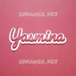 yasmina in Red Scribble style - 3D name wallpaper