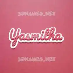 yasmitha in Red Scribble style - 3D name wallpaper