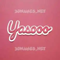 yasooo in Red Scribble style - 3D name wallpaper