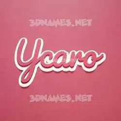 ycaro in Red Scribble style - 3D name wallpaper