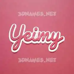 yeimy in Red Scribble style - 3D name wallpaper