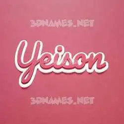 yeison in Red Scribble style - 3D name wallpaper