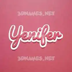 yenifer in Red Scribble style - 3D name wallpaper