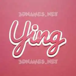 ying in Red Scribble style - 3D name wallpaper