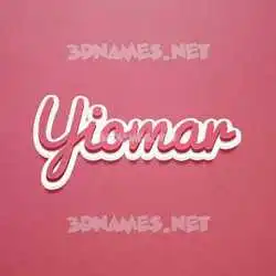 yiomar in Red Scribble style - 3D name wallpaper