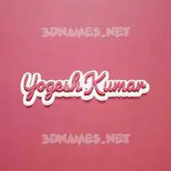 yogesh kumar in Red Scribble style - 3D name wallpaper