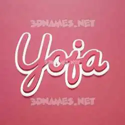 yoja in Red Scribble style - 3D name wallpaper