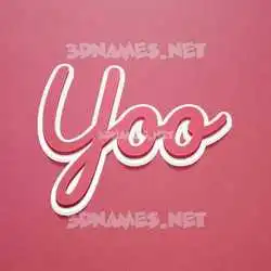 yoo in Red Scribble style - 3D name wallpaper