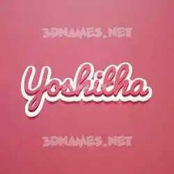 yoshitha in Red Scribble style - 3D name wallpaper