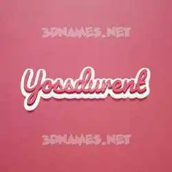 yossdurent in Red Scribble style - 3D name wallpaper
