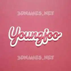 youngjoo in Red Scribble style - 3D name wallpaper