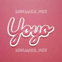 yoyo in Red Scribble style - 3D name wallpaper