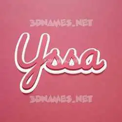 yssa in Red Scribble style - 3D name wallpaper
