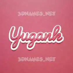 yugank in Red Scribble style - 3D name wallpaper