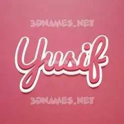 yusif in Red Scribble style - 3D name wallpaper