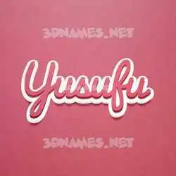 yusufu in Red Scribble style - 3D name wallpaper