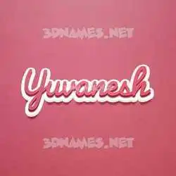yuvanesh in Red Scribble style - 3D name wallpaper