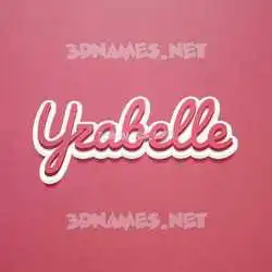 yzabelle in Red Scribble style - 3D name wallpaper