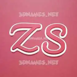 z s in Red Scribble style - 3D name wallpaper