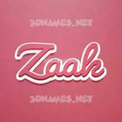 zaak in Red Scribble style - 3D name wallpaper