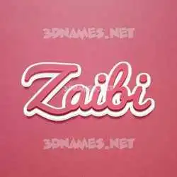 zaibi in Red Scribble style - 3D name wallpaper