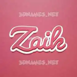 zaik in Red Scribble style - 3D name wallpaper