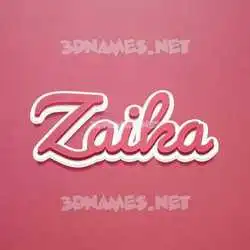 zaika in Red Scribble style - 3D name wallpaper