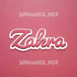 zakra in Red Scribble style - 3D name wallpaper