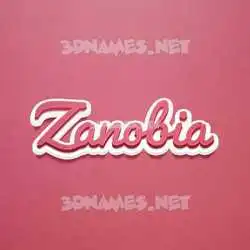 zanobia in Red Scribble style - 3D name wallpaper
