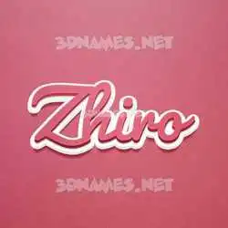 zhiro in Red Scribble style - 3D name wallpaper