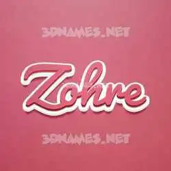 zohre in Red Scribble style - 3D name wallpaper
