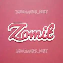 zomit in Red Scribble style - 3D name wallpaper