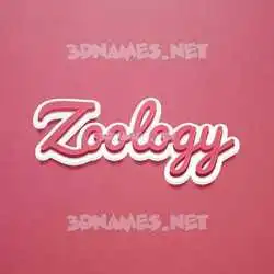 zoology in Red Scribble style - 3D name wallpaper