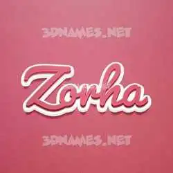 zorha in Red Scribble style - 3D name wallpaper