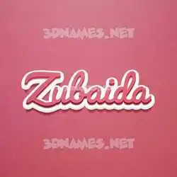 zubaida in Red Scribble style - 3D name wallpaper